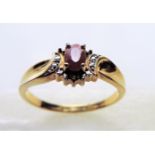 Gold Plated Ruby Ring