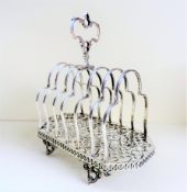 Antique Silver Toast Rack c. 1850's