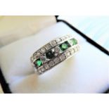 Sterling Silver Emerald Ring