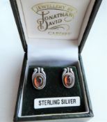 Sterling Silver Baltic Amber Earrings