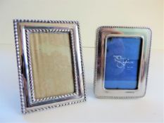 Pair Vintage SIlver Plate Photo Frames