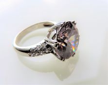 6 carat Sterling Silver Mystic Topaz Ring