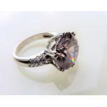 6 carat Sterling Silver Mystic Topaz Ring