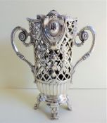 Antique Art Nouveau Silver Plated Vase