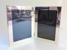 Silver Plated Double Photo Frame 17cm tall