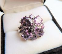 Sterling Silver Amethyst Cocktail Ring