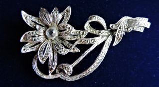 Vintage Marcasite Brooch