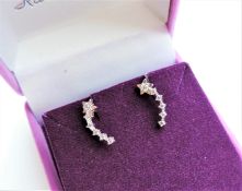 Diamond Earrings in Sterling Silver