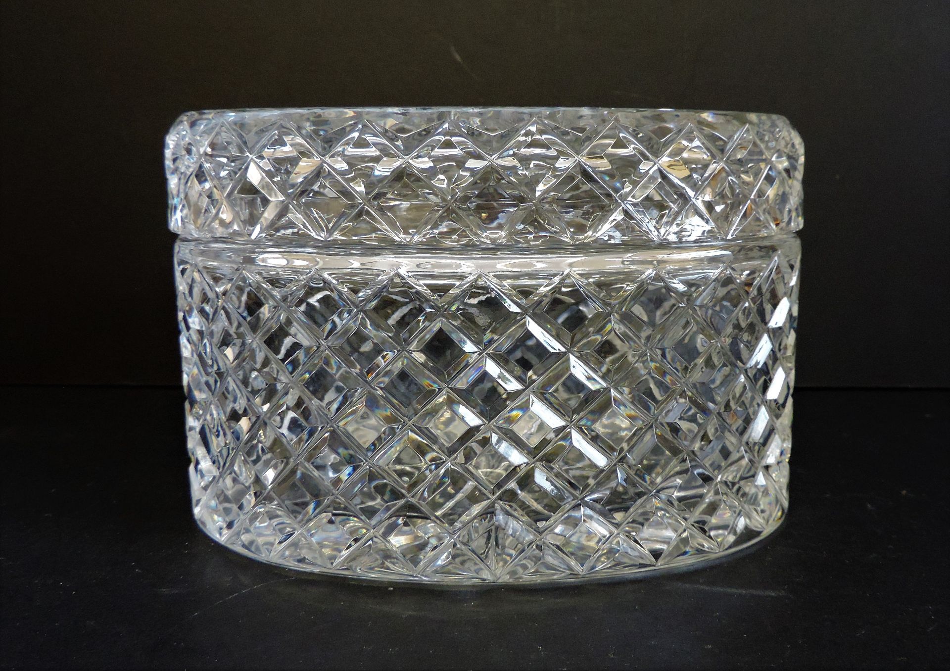 Antique 19th Century Cut Crystal Jewellery Casket - Image 2 of 5