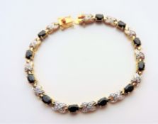 Gold Plated Sapphire Bracelet