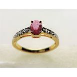 Gold Plated Ruby Ring