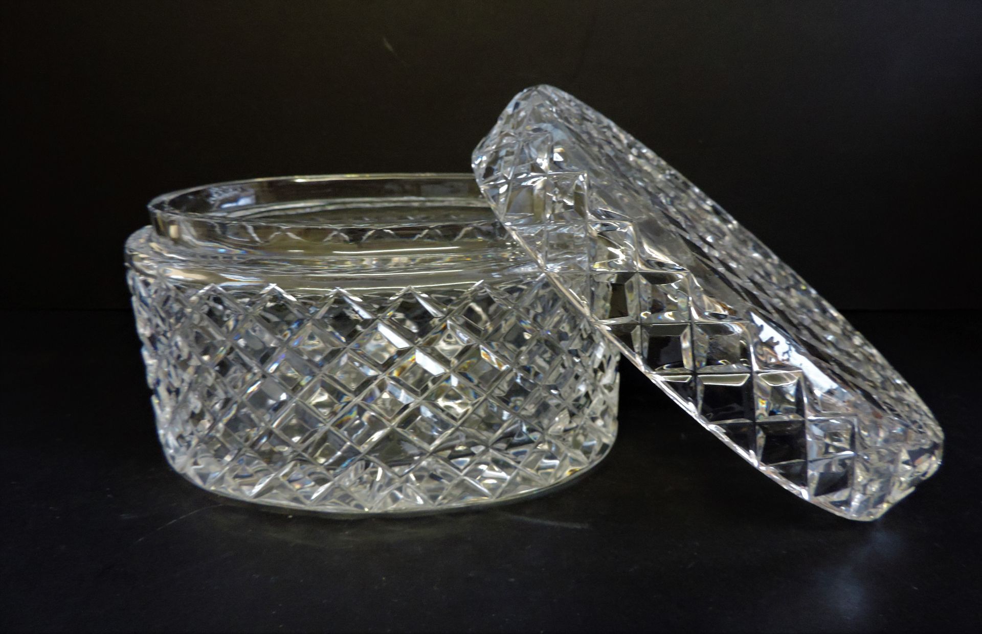 Antique 19th Century Cut Crystal Jewellery Casket - Image 3 of 5