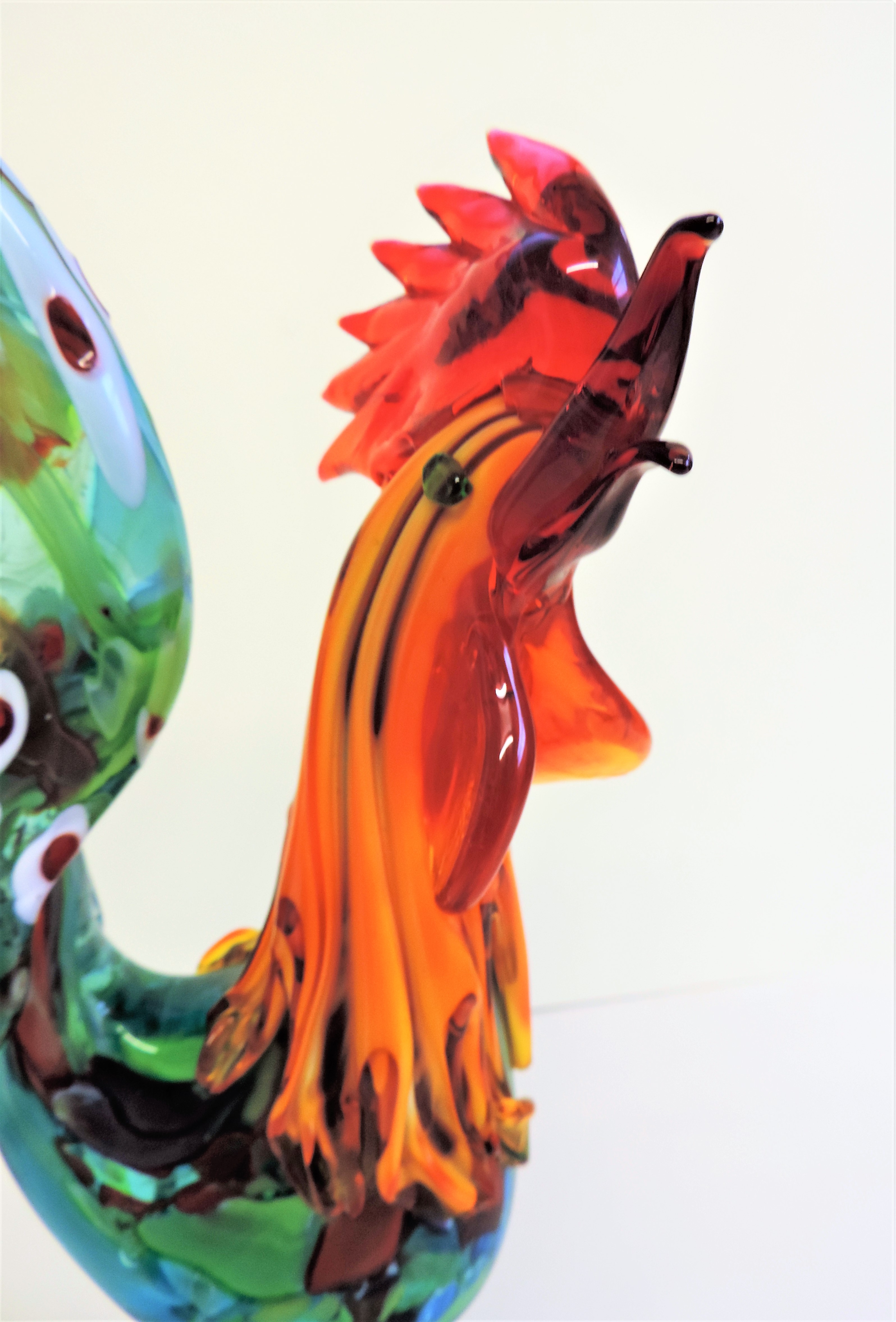 Large Vintage Murano Glass Cockerel 39cm Tall - Image 5 of 8