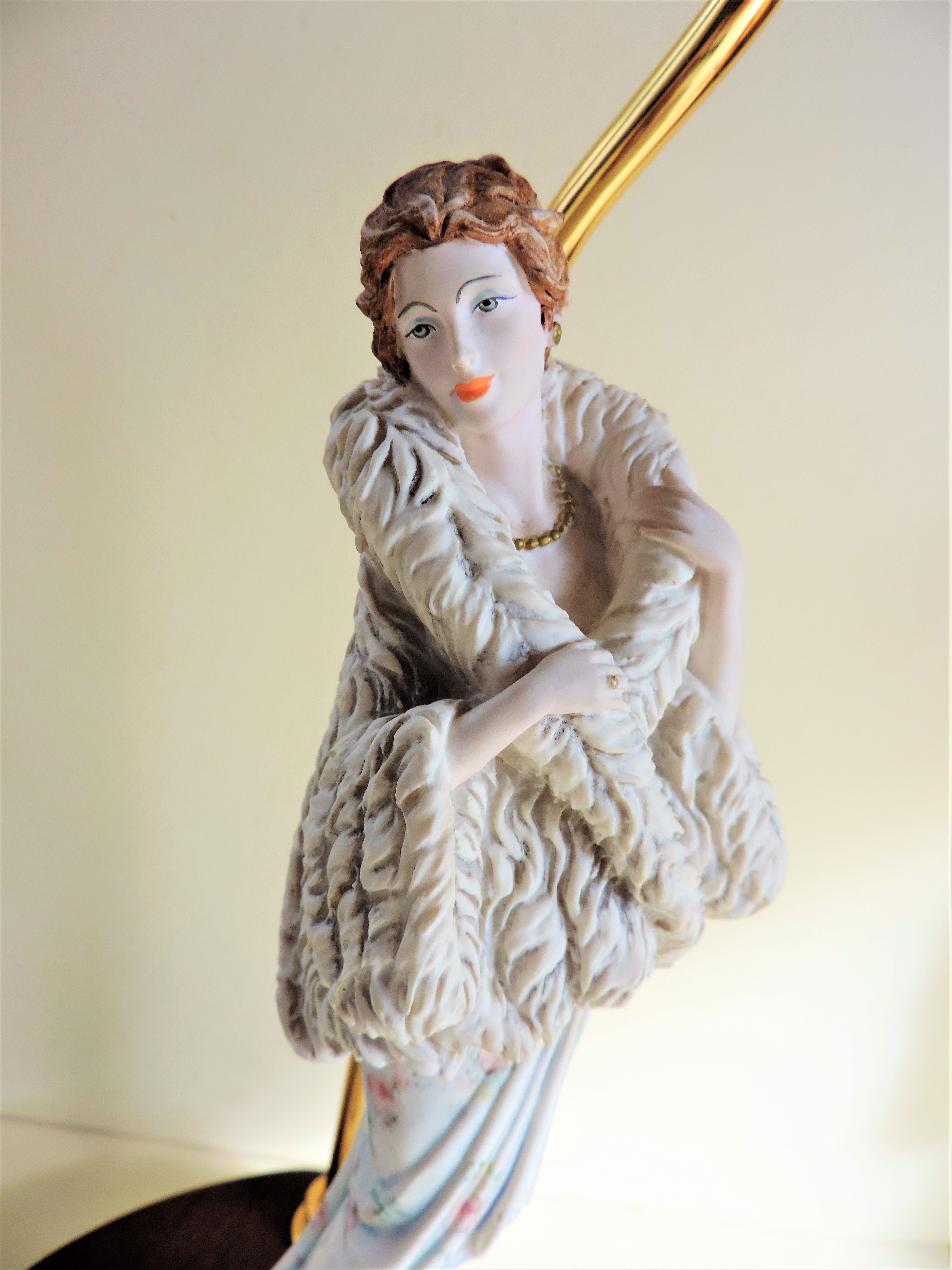 Vintage A. Belcari Capodimonte Figural Lamp - Image 3 of 7