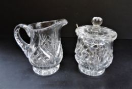 Vintage Crystal Creamer Set