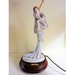 Vintage A. Belcari Capodimonte Figural Lamp