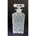 Antique Victorian Cut Glass Spirit Decanter