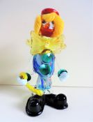 Vintage Murano Glass Clown Decanter with Removable Head