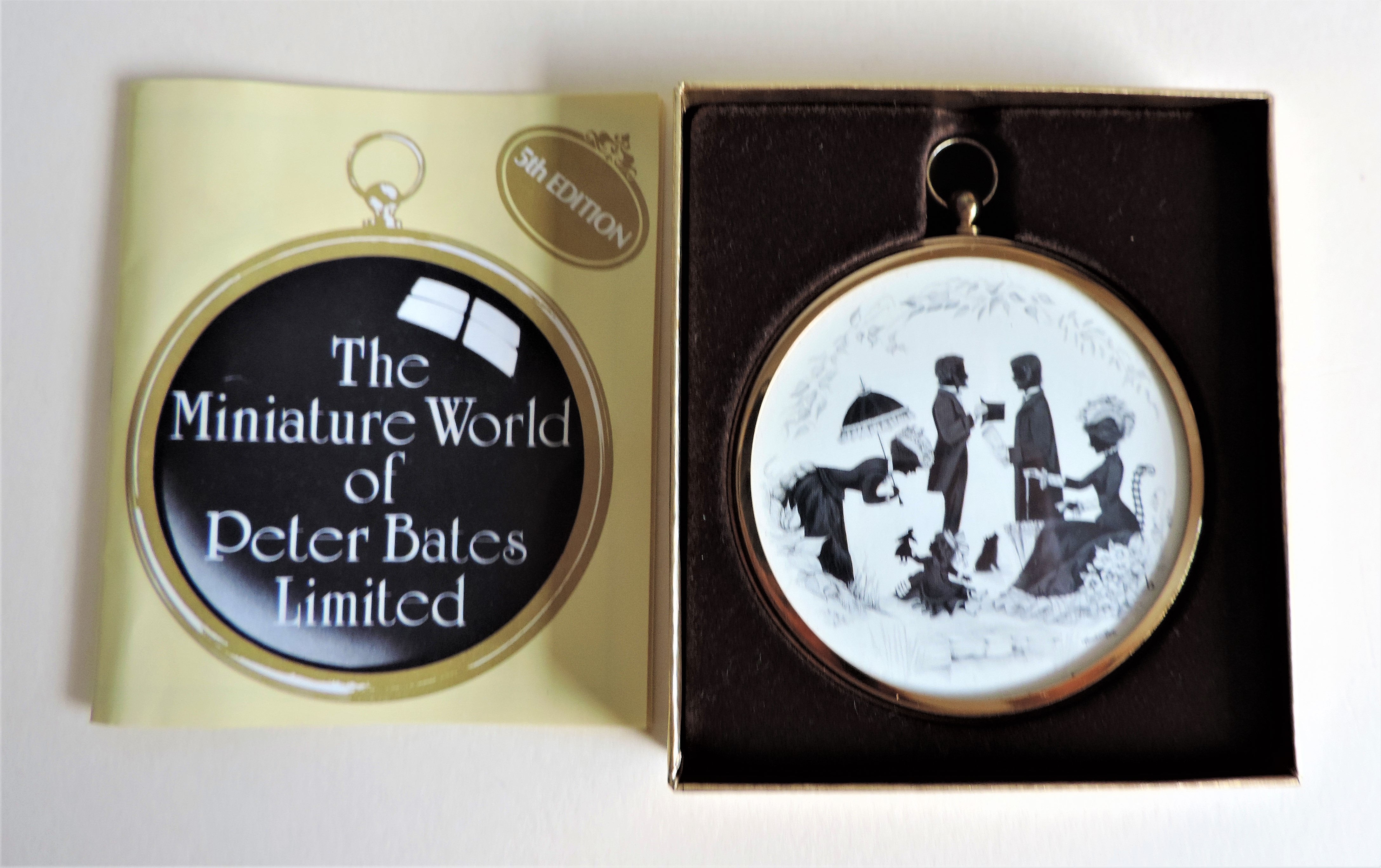 Peter Bates Miniature Silhoutte 'Conversations' - Image 2 of 2