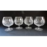 Set 4 Crystal Brandy Glasses