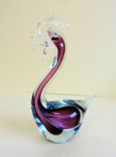 Vintage Murano Sommerso Glass Sculpture