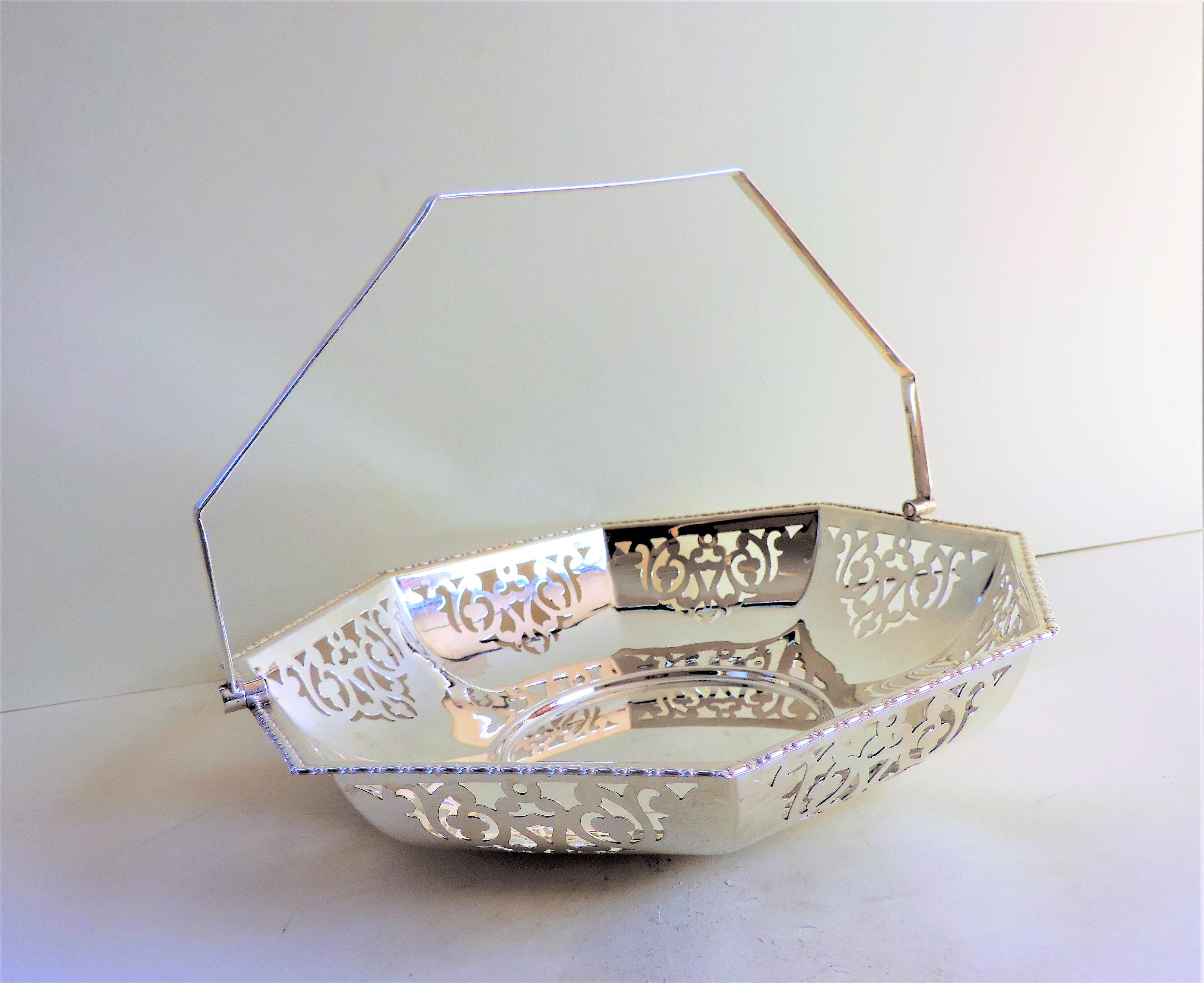 Vintage Art Deco Silver Plated Cake/Bread Basket - Image 2 of 4