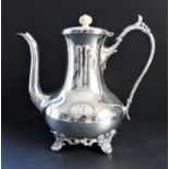 Antique Georgian Style Silver Plated Coffee Pot circa 1870's