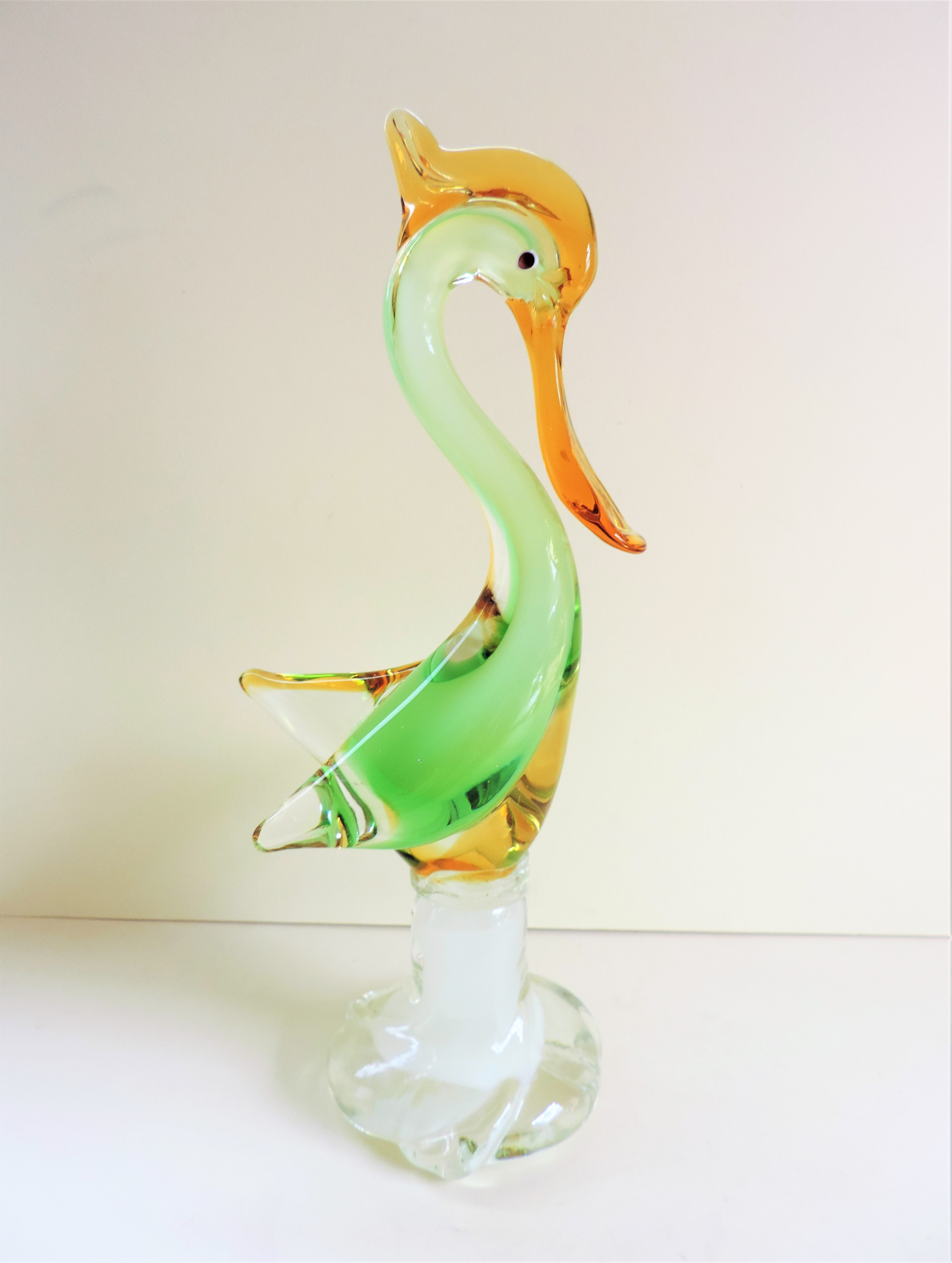 Large Vintage Murano Glass Bird Sculture 34cm Tall - Image 2 of 5