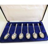 Cased Set 6 Silver Plated Apostle Tea Spoons