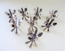 Set of 8 Vintage Silver Plated Napkin Rings