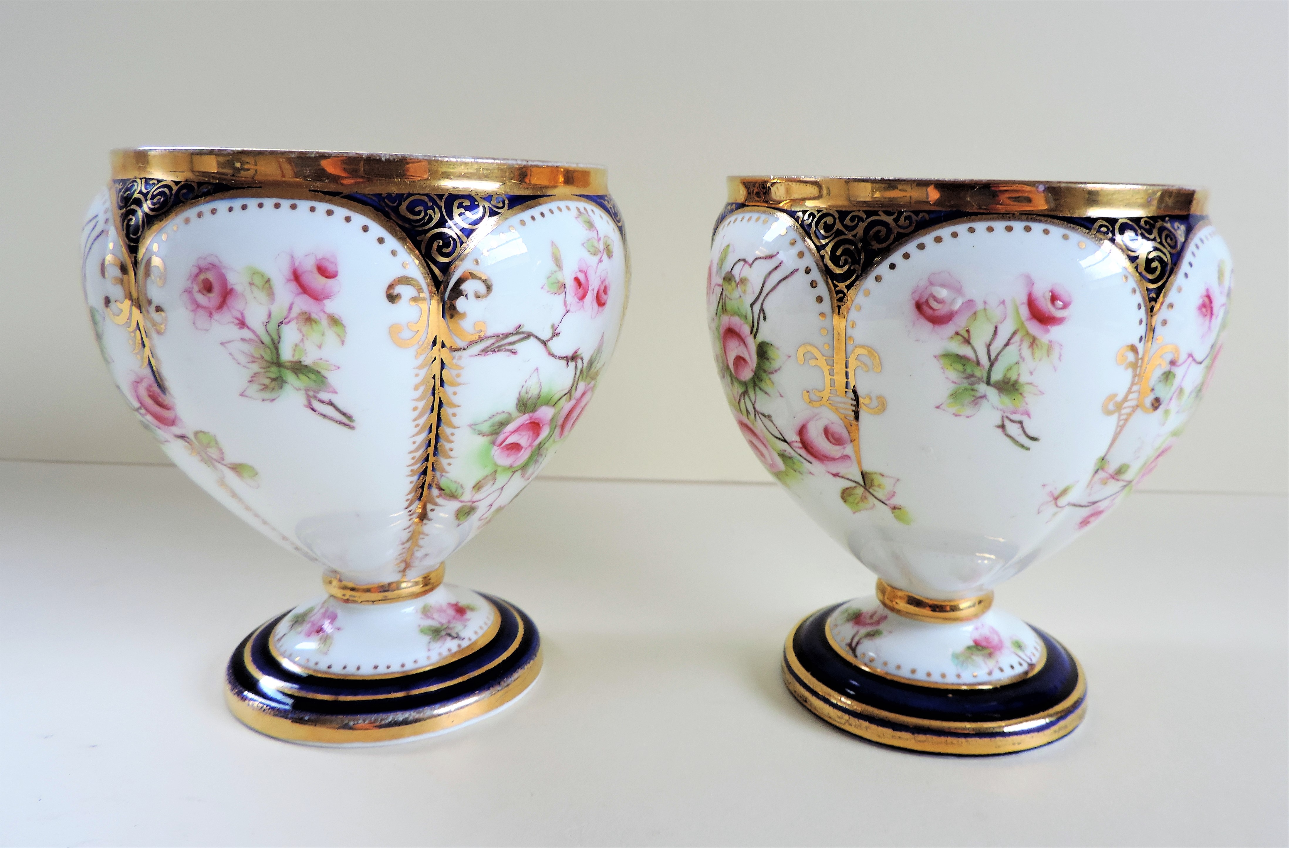 Vintage Art Deco Hand Painted Minton Squat Vases - Image 3 of 9