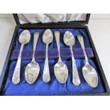 Cased Set Antique Silver Plated Tea Spoons