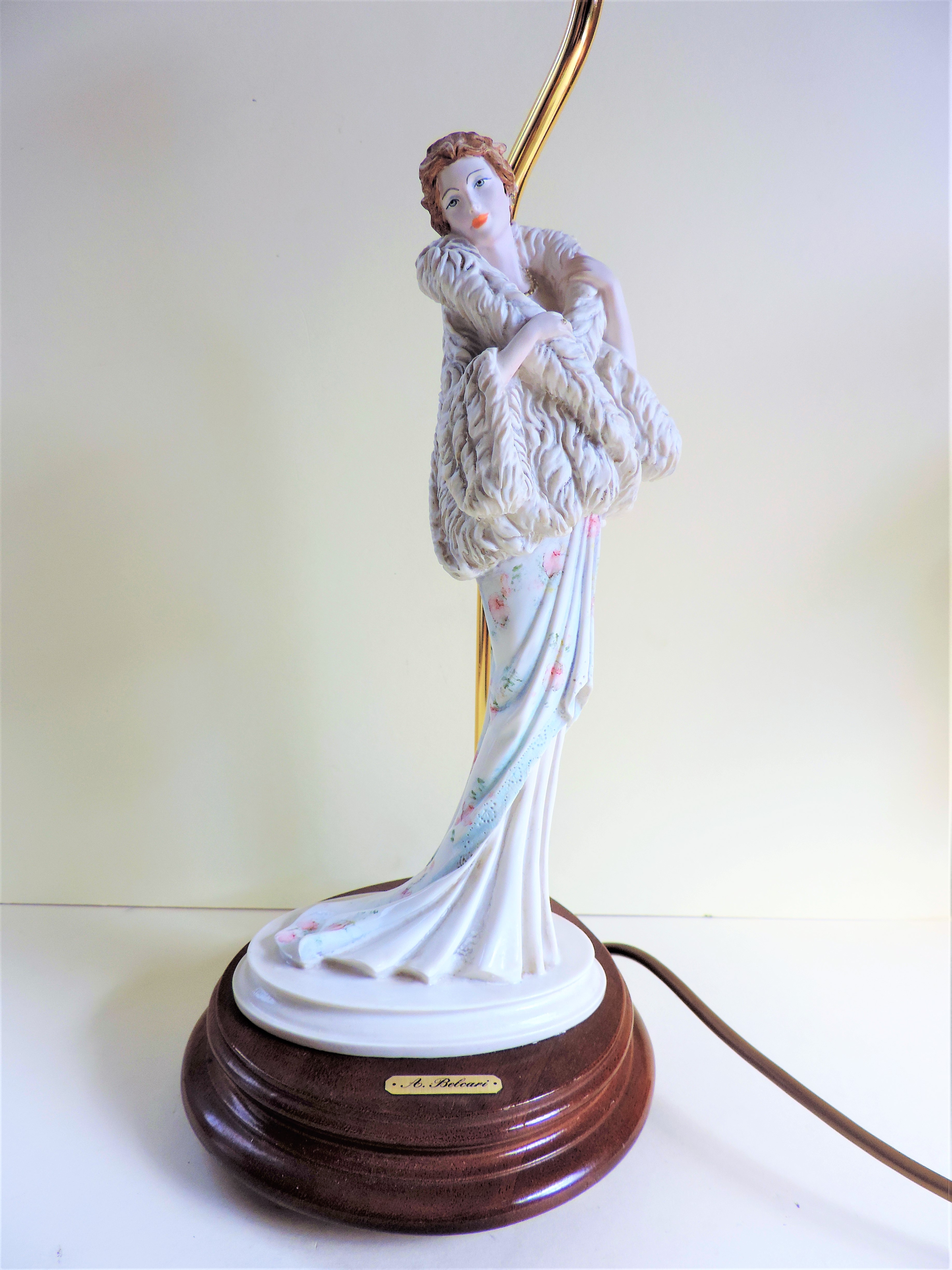 Vintage A. Belcari Capodimonte Figural Lamp - Image 4 of 7