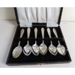 Cased Set Antique Silver Plated Tea Spoons