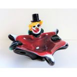 Vintage Murano Glass Clown Ashtray
