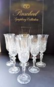 New Boxed Set 6 Bohemian Crystal Champagne Flutes