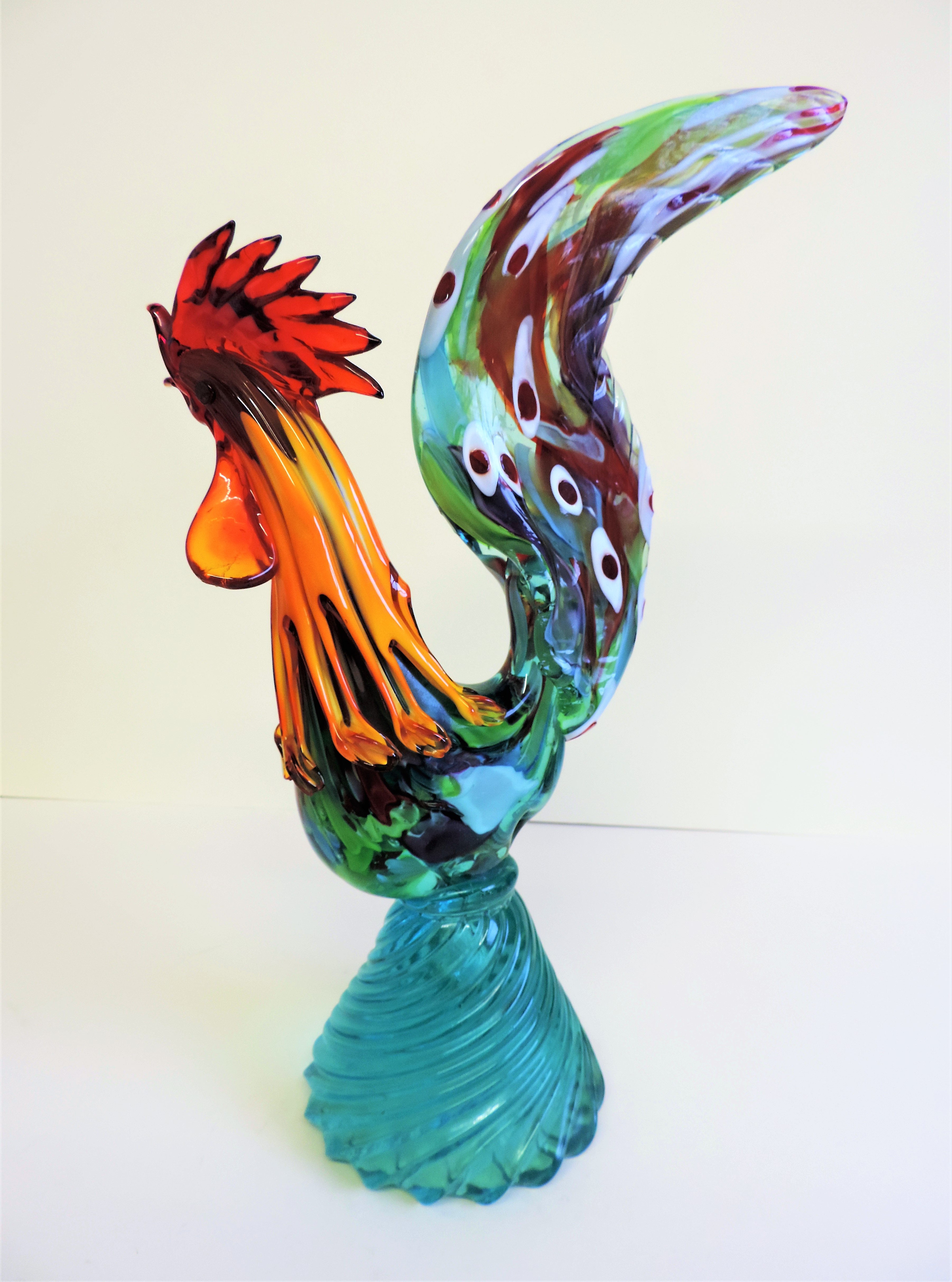 Large Vintage Murano Glass Cockerel 39cm Tall - Image 8 of 8