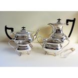 Antique Art Nouveau Silver Plated 5 Piece Tea & Coffee Set