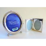 Pair Silver Plated Photo Frames