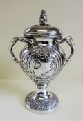 Antique Silver Plate Lidded Urn