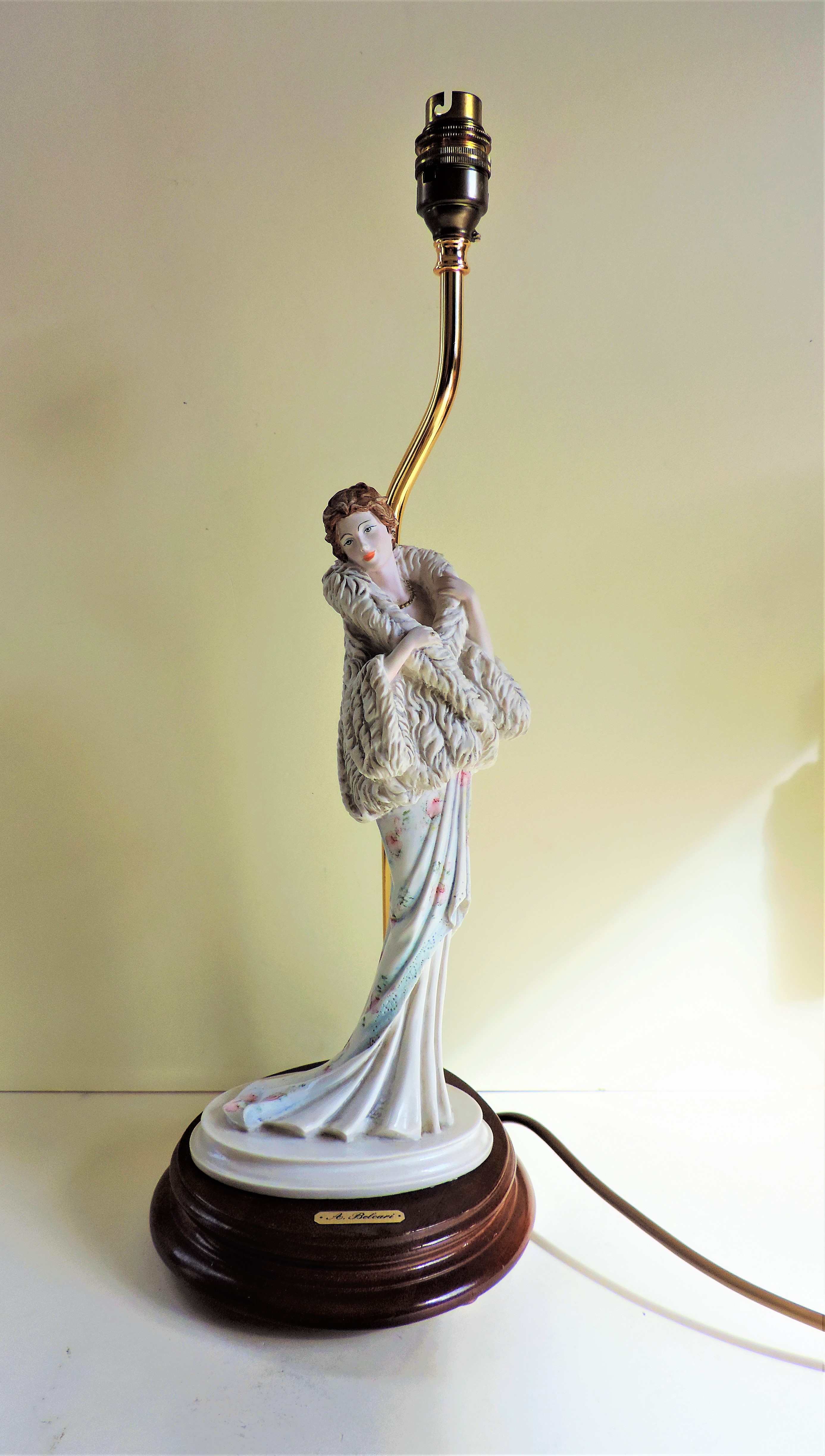 Vintage A. Belcari Capodimonte Figural Lamp - Image 2 of 7