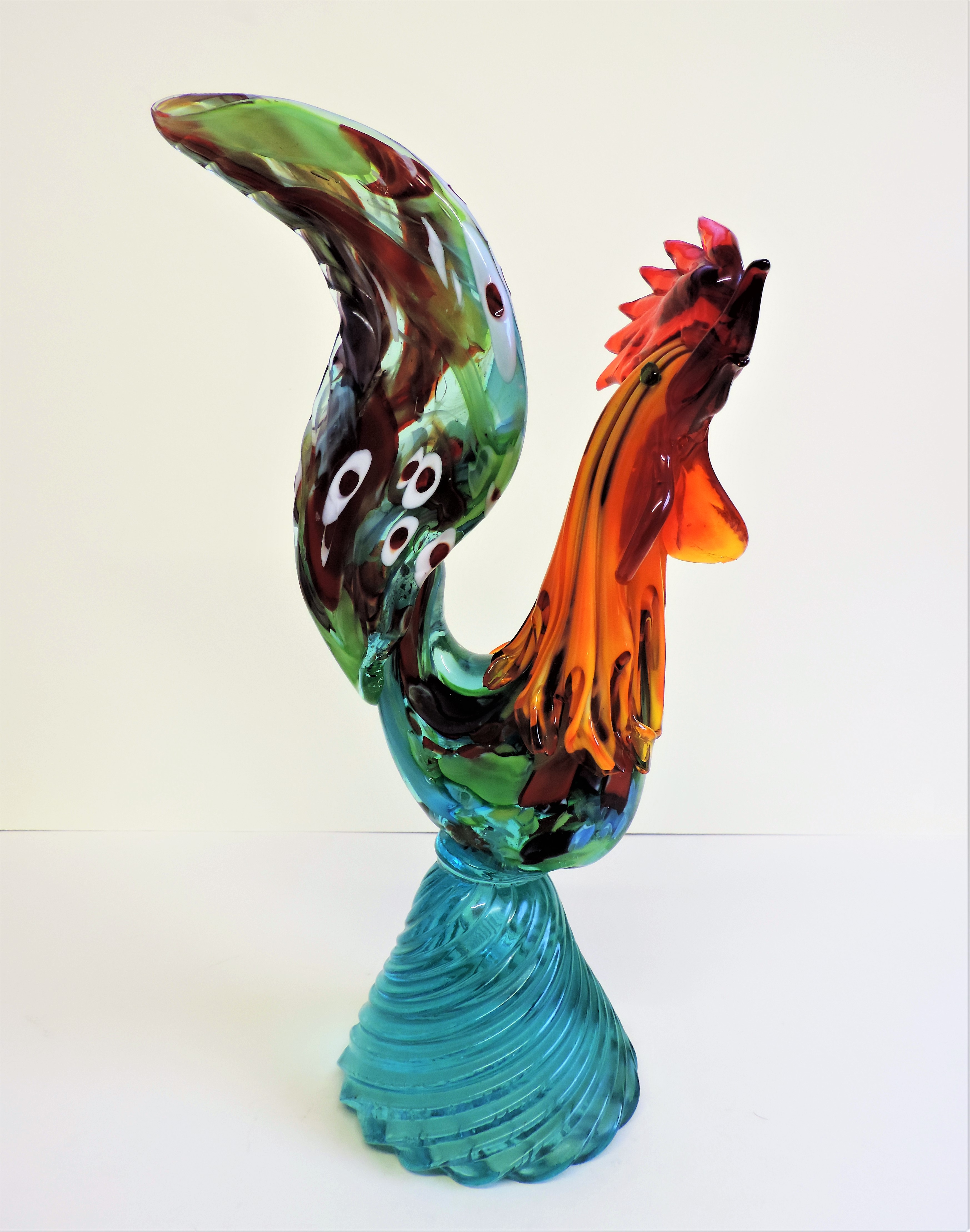 Large Vintage Murano Glass Cockerel 39cm Tall - Image 6 of 8