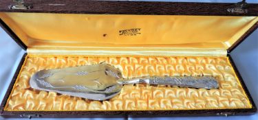 Cased Vintage Silver Cake Server