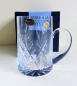 New Boxed Bohemia Crystal Tankard