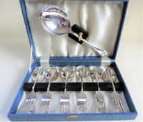 Vintage Cased Set Silver Plated Pastry/Dessert Forks & Spoons