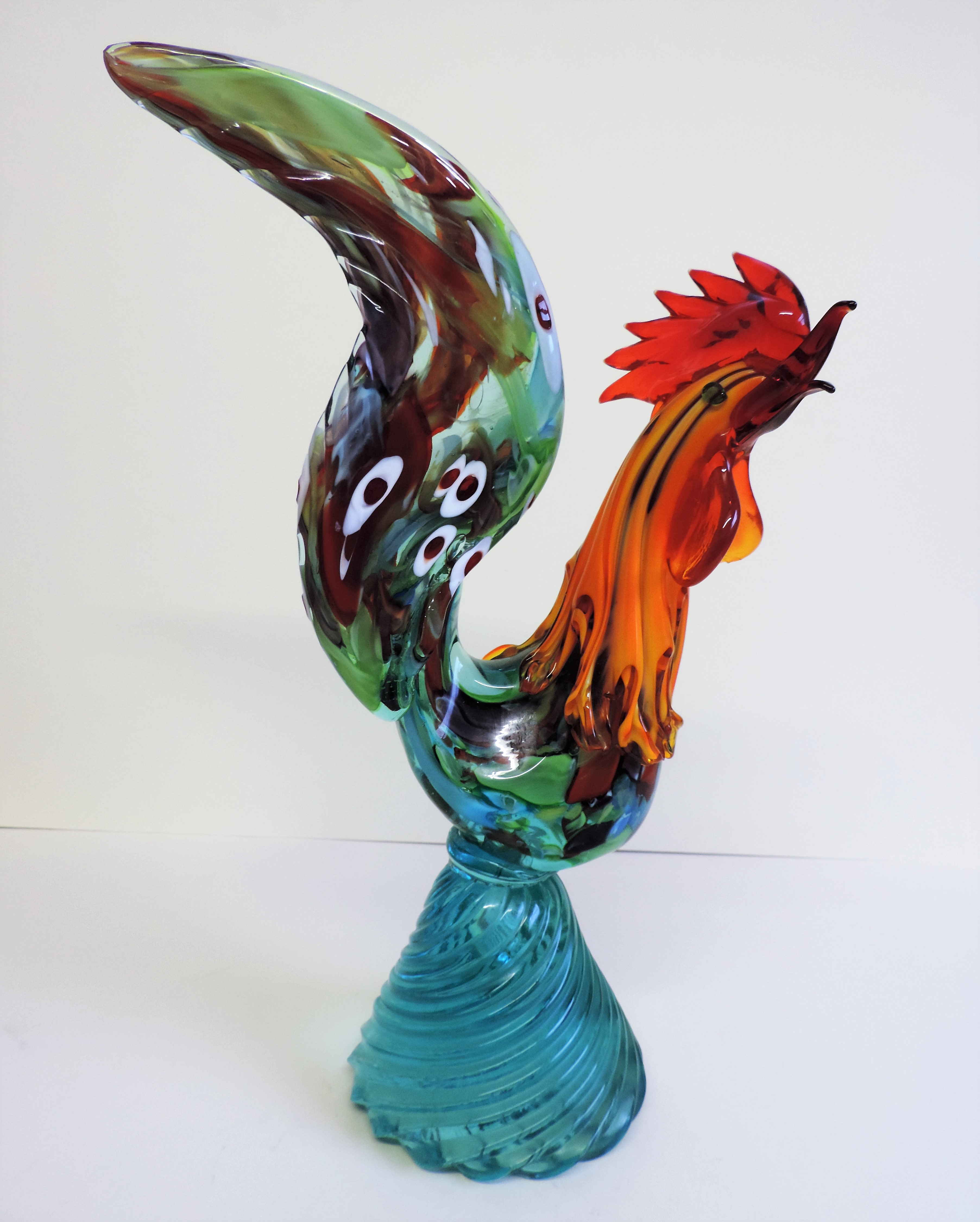 Large Vintage Murano Glass Cockerel 39cm Tall - Image 7 of 8