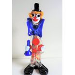 Large Vintage Murano Glass Clown 31cm Tall
