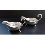 Pair of Antique Silver Plated Gravy/Sauce Boats