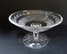 Vintage Val Saint Lambert Crystal Compote Dish