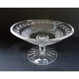 Vintage Val Saint Lambert Crystal Compote Dish